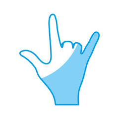 hand icon over white background vector illustration