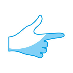 Obraz premium Hand pointing icon over white background vector illustration