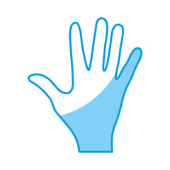 human hand icon over white background vector illustration