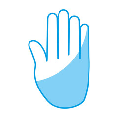 Obraz premium human hand icon over white background vector illustration