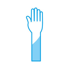 human hand icon over white background vector illustration
