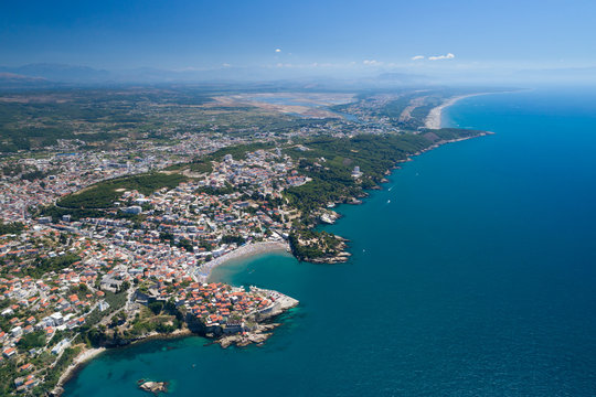 Aerial view of the old city of Ulcin