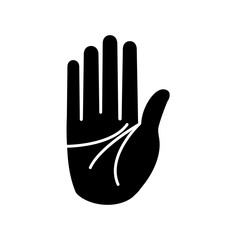 human hand icon over white background vector illustration