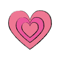 heart icon over white background vector illustration