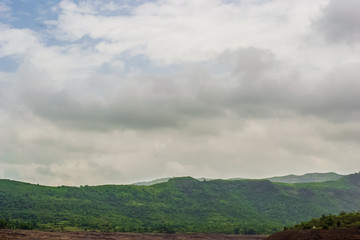 Fototapeta premium Beautiful Mountains and Lake of Panshet Dam, Maharashtra, India