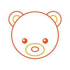 cute bear teddy icon vector illustration design