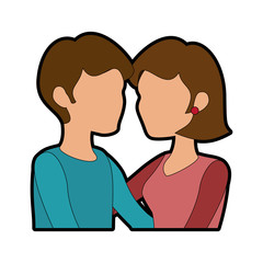 couple in love icon over white background colorful design vector illustration