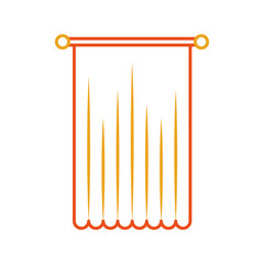 window curtain isolated icon vector illustration design