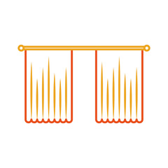 window curtain isolated icon vector illustration design