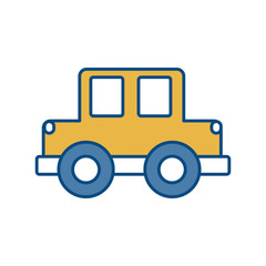 car icon over white background vector illustration