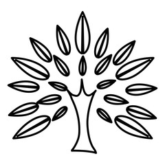 tree icon over white background vector illustration