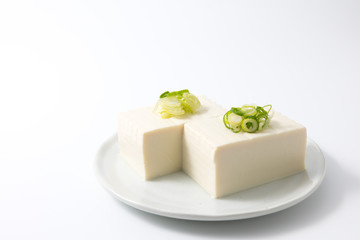 tofu isolated on white background
