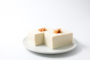 tofu isolated on white background