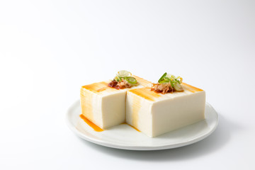 tofu isolated on white background