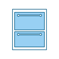 wooden drawer isolated icon vector illustration design