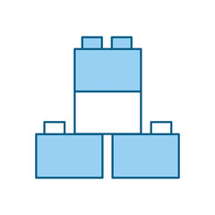 toy blocks structure icon vector illustration design