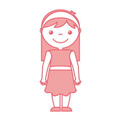 cute girl character icon vector illustration design
