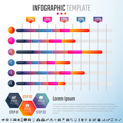 Fototapeta na wymiar Infographics Design Template