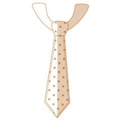 pointed tie accessory icon over white background vector illustration