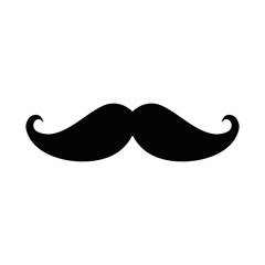 mustache icon over white background vector illustration