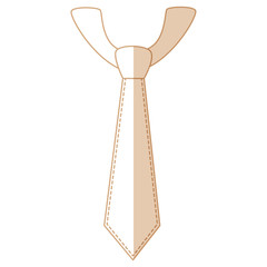 tie icon over white background vector illustration