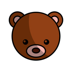 cute bear teddy icon vector illustration design