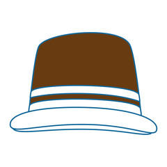 hat icon over white background colorful design vector illustration