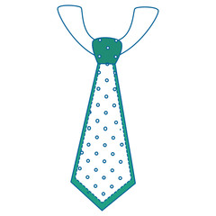 tie accessory icon over white background colorful design vector illustration