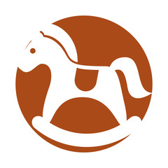 Obraz premium cute carrousel horse isolated icon vector illustration design