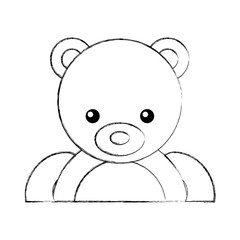cute bear teddy icon vector illustration design
