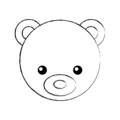 cute bear teddy icon vector illustration design