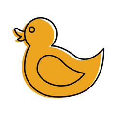 rubber duck toy icon vector illustration design