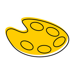 paint pallette isolated icon vector illustration design