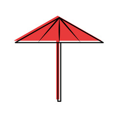 beach umbrella isolated icon vector illustration design