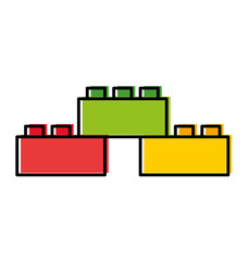 toy blocks structure icon vector illustration design