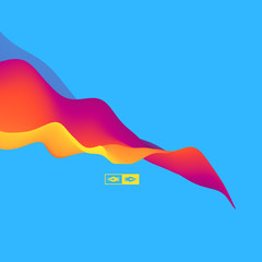 3D Wavy Background. Dynamic Effect. Abstract Vector Illustration. Design Template. Modern Pattern.