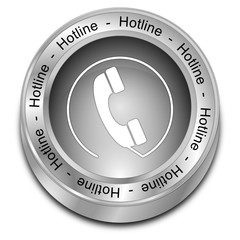 Hotline Button - 3D illustration