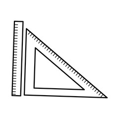 ruler and triangle ruler geometry measuring objects
