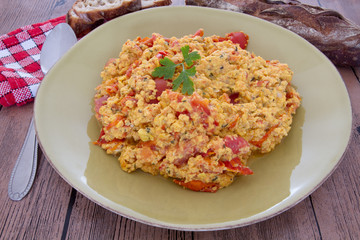 omelette aux tomates