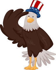 American Eagle Mascot Salute
