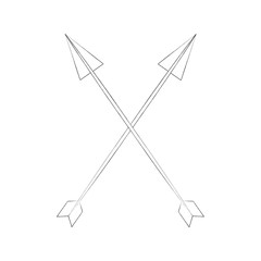 Decorative arrows boho style vector illustration design