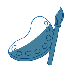 paint brush palette color design element