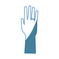 hand open showing finger part icon