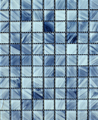 Panele Szklane Podświetlane  Tekstura niebieskiej błyszczącej mozaiki
