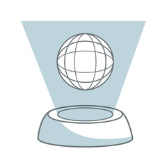 planet global network hologram stock