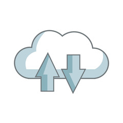 download and upload to cloud icon symbol