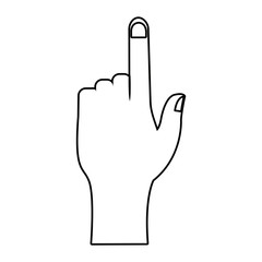 Obraz premium human hand pointing finger touch concept