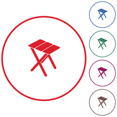 Camping stool icon