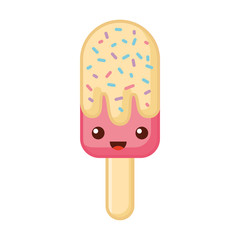 Delicious frozen palette kawaii character vector illustration design