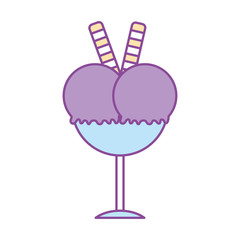 delicious ice cream cup icon vector illustration design